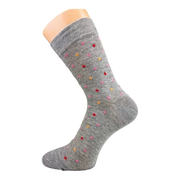 Klasszik zokni-Közép melír pöttyös mintás