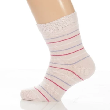 Bébi bokazokni - babarózsaszín csíkos mintás