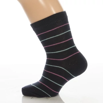 Bébi bokazokni - Sötétkék lány csík mintás