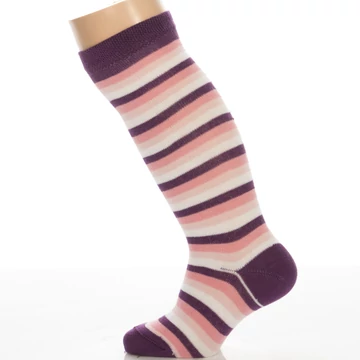 Bébi térdzokni - Lány Pink csík mintás