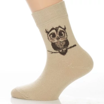 Gyerek zokni - Bagoly mintás