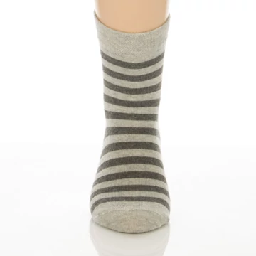 Gyerek zokni - Melír szürke csíkos mintás
