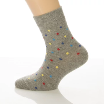Gyerek zokni - Melír szürke pöttyös mintás