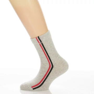 Gyerek zokni - Melírszürke double mintás