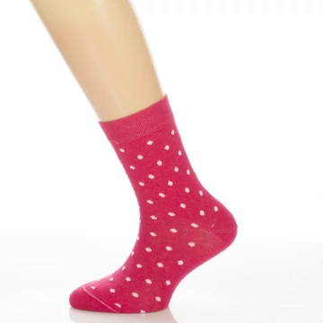 Gyerek zokni - Rózsaszín pöttyös mintás