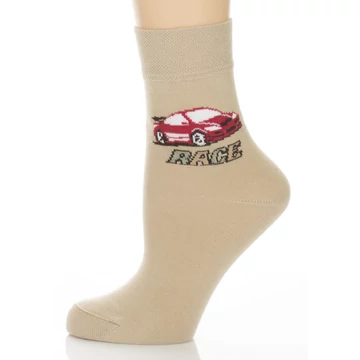 Klasszik zokni - car race mintás