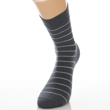 Klasszik zokni-Farmerkék fehér csík mintás