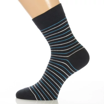 Klasszik zokni - Fehér-kék csíkos mintás