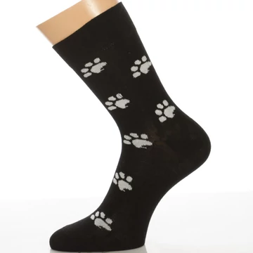 Klasszik zokni-Fekete fehér tappancs mintás