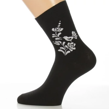 Klasszik zokni - Fekete népmese mintás