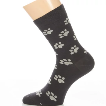 Klasszik zokni-Grafit mancs mintás