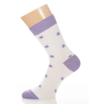 Klasszik zokni - lila orgonás mintás