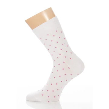 Klasszik zokni - rózsaszín pöttyös mintás