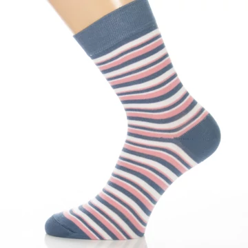Klasszik zokni - tengerészkék csíkos mintás