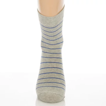 Klasszik zokni- Világos melír kék csíkos mintás