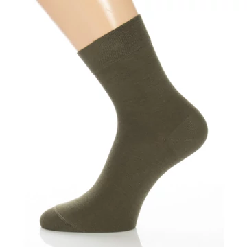 100% Pamut zokni - egyszínű vadászzöld
