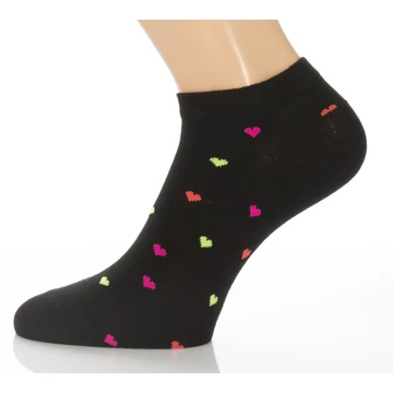 Titokzokni - színes szivecskés mintás