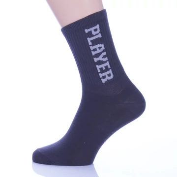 Vékony sportzokni - Player grafit mintás