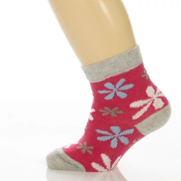 Bébi bokazokni - Fuxia virágos mintás