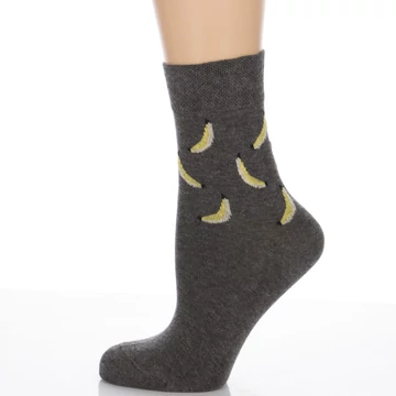 Klasszik zokni- Sötét melír Banános mintás