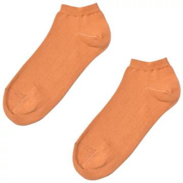 Mustársárga pamut bokazokni