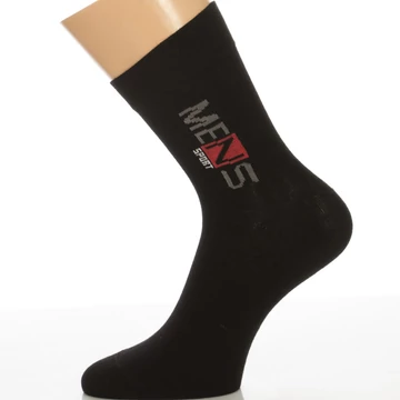 Klasszik zokni-Fekete mens sport mintás