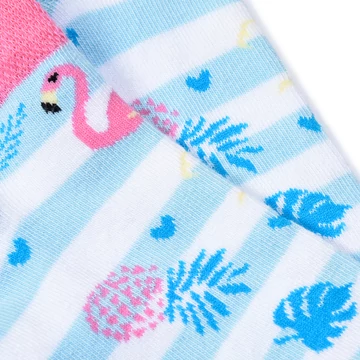 Flamingó mintás pamut bokazokni
