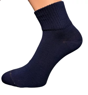 Sport visszahajtós zokni - egyszínű sötétkék