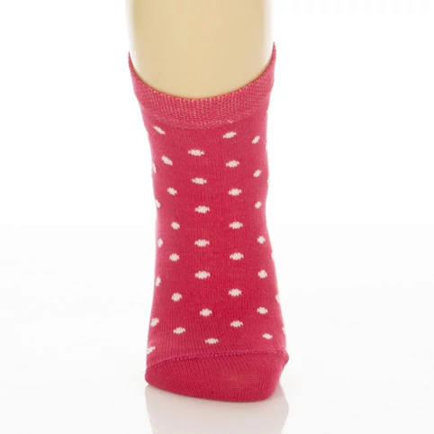 Bébi bokazokni - Fuxia fehér pöttyös mintás