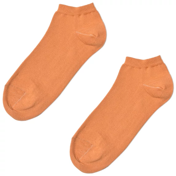 Mustársárga pamut bokazokni