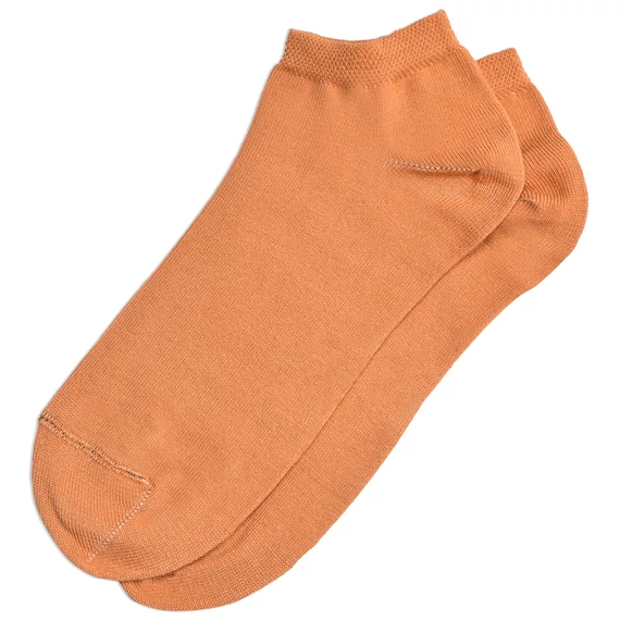 Mustársárga pamut bokazokni