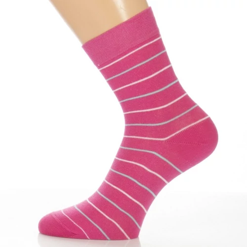 Klasszik zokni - Fuxia csíkos mintás