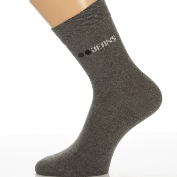 Klasszik zokni-Melírszürke Jeans mintás