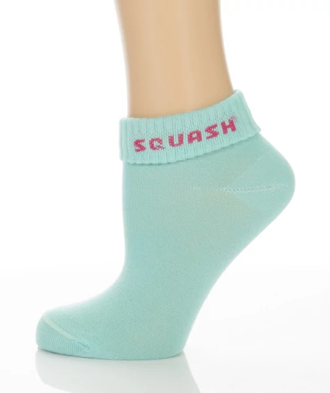 Sport visszahajtós zokni - türkiz squash sport