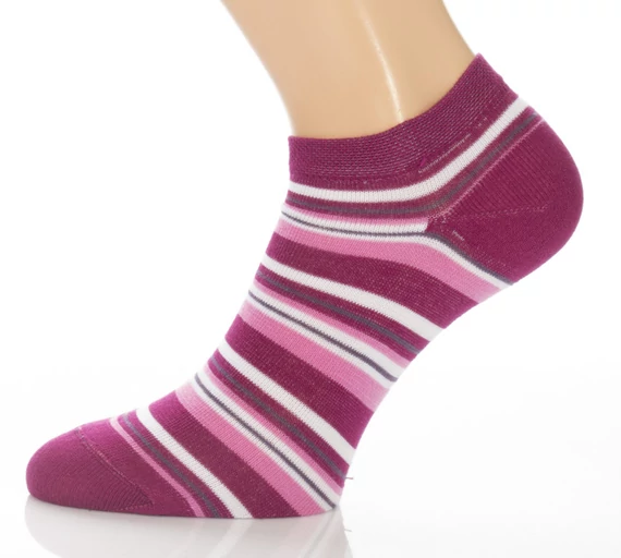 Titokzokni - sötét magenta csíkos mintás