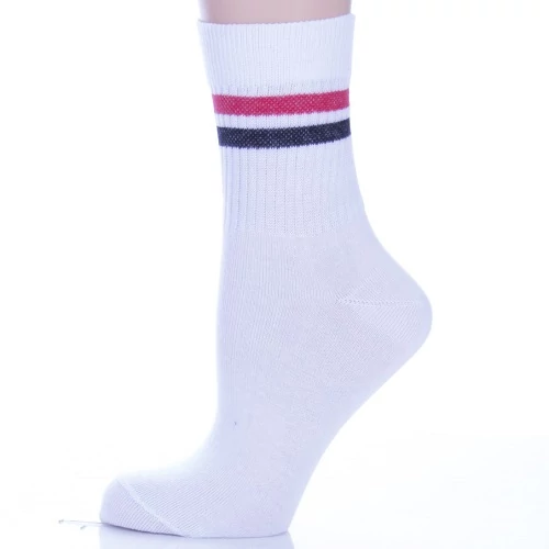 Vékony sportzokni - Red & Black stripes