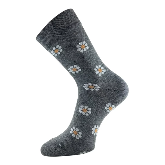 Klasszik zokni- Közép melír margaréta mintás