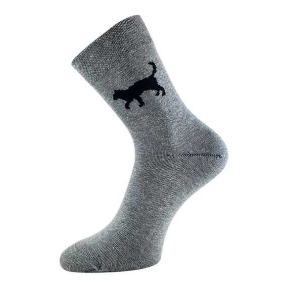 Klasszik zokni- Közép melír Cica mintás