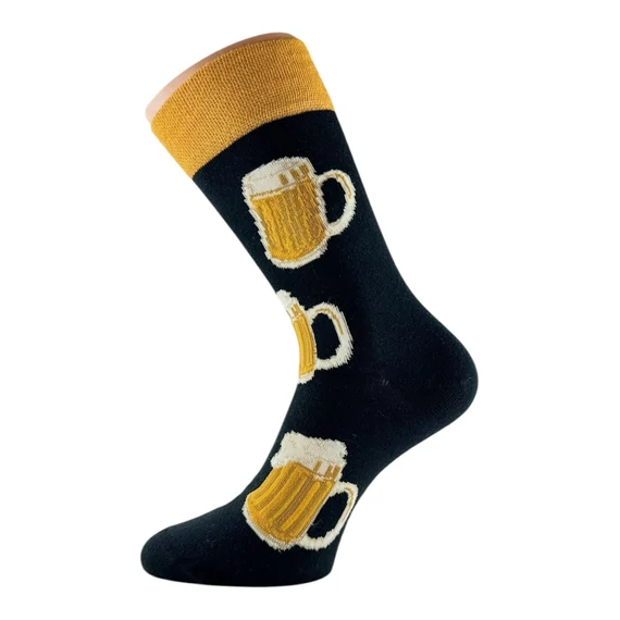 Klasszik zokni- Fekete Korsó mintás