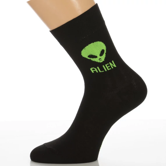 Klasszik zokni-Alien mintás
