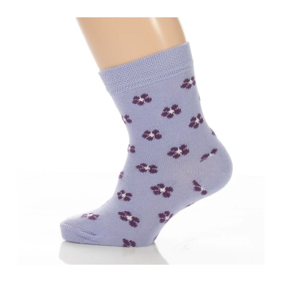 Bébi bokazokni - Lila virágos mintás