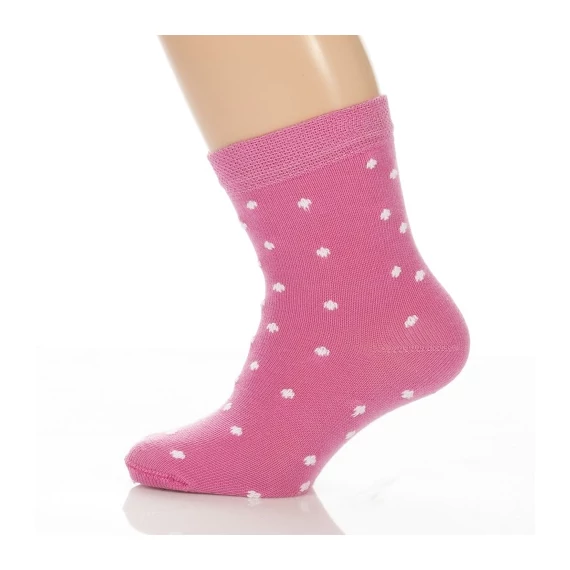 Bébi bokazokni - Rózsaszín pöttyös mintás
