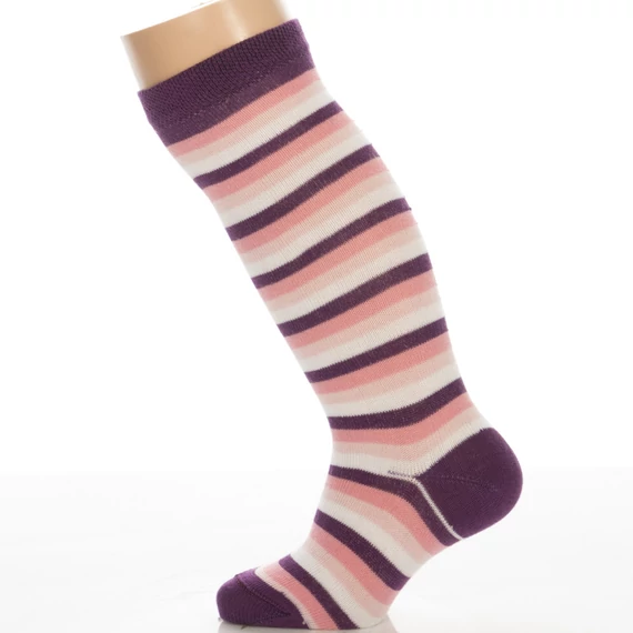 Bébi térdzokni - Lány Pink csík mintás