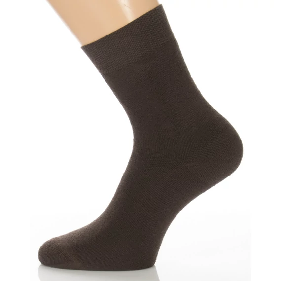 Frottír bokazokni - egyszínű barna