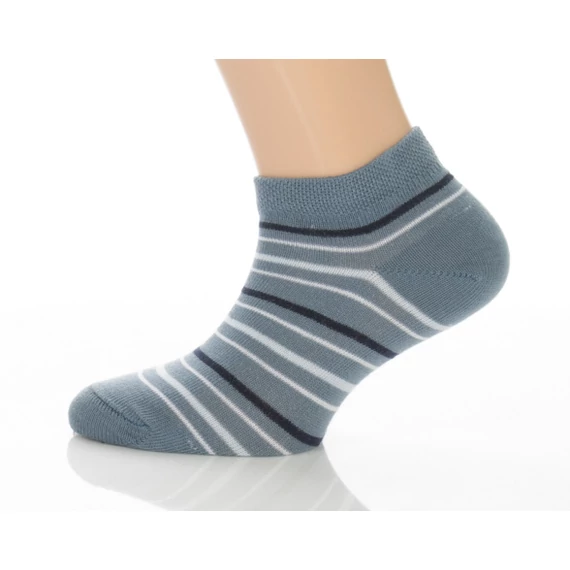 Gyerek titokzokni - kék, fehér, sötétkék csíkos mintás