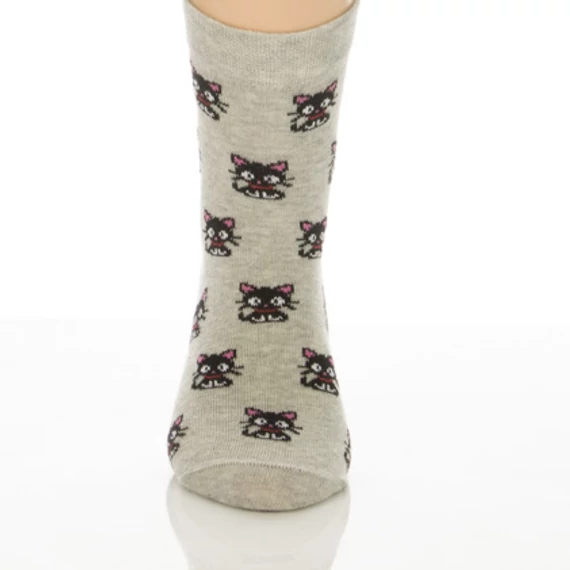 Gyerek zokni - Apró cicás mintás