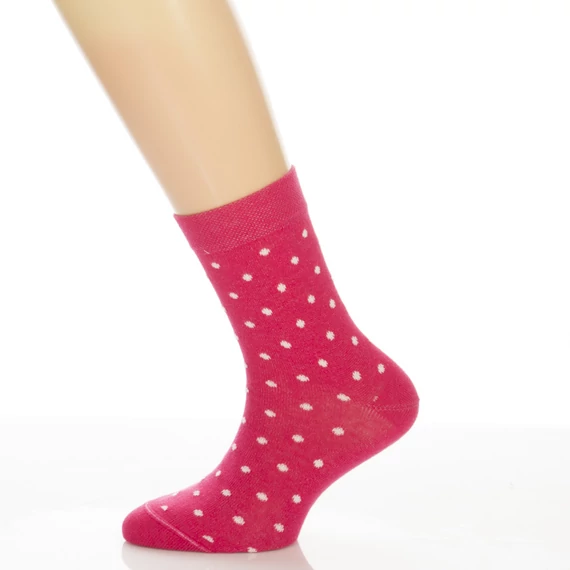Gyerek zokni - Rózsaszín pöttyös mintás