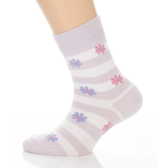 Gyerek zokni - rózsaszín virágos