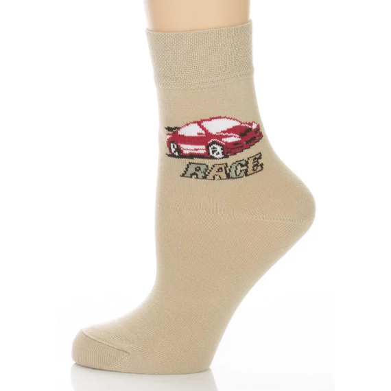 Klasszik zokni - car race mintás
