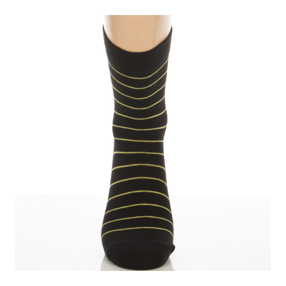 Klasszik zokni- Fekete sárga csíkos